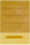 Questions of Possibility: Contemporary Poetry and Poetic Form