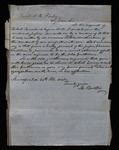 Letter from Mordecai Bartley to James B. Finley