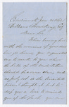 Letter from Gomer Wynne to William Armstrong by Gomer Wynne