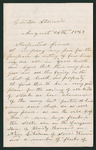 Letter from John Porter to William Armstrong